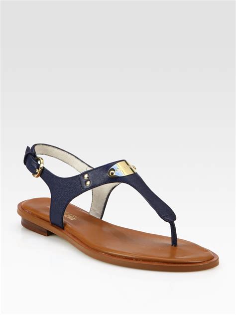 michael kors sandalen mk plate thong|michael kors open toe sandals.